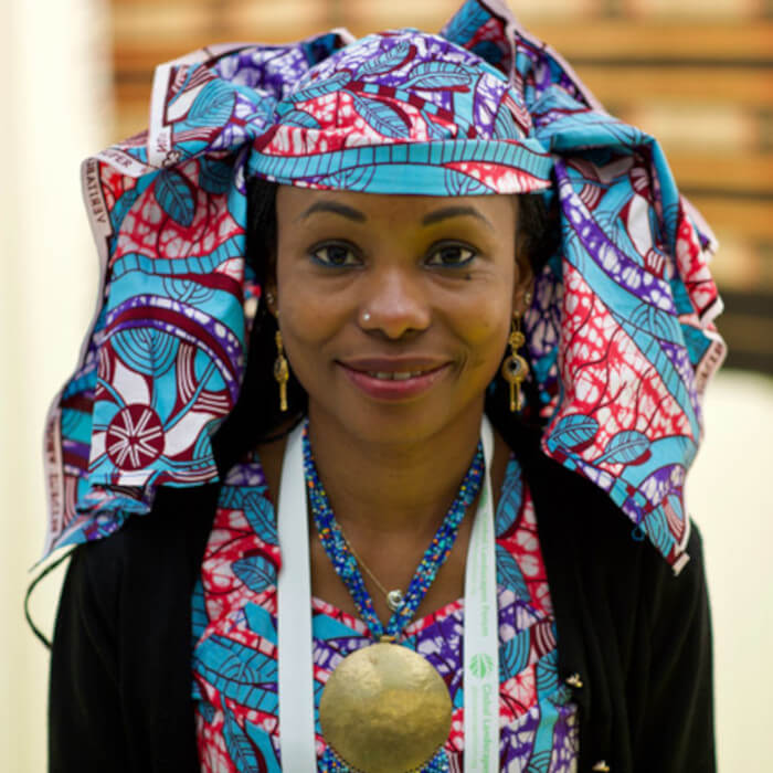 Retrato Hindou Oumarou Ibrahim Coordenadora da Associação de Mulheres Populares e Povos Autóctones do Chade