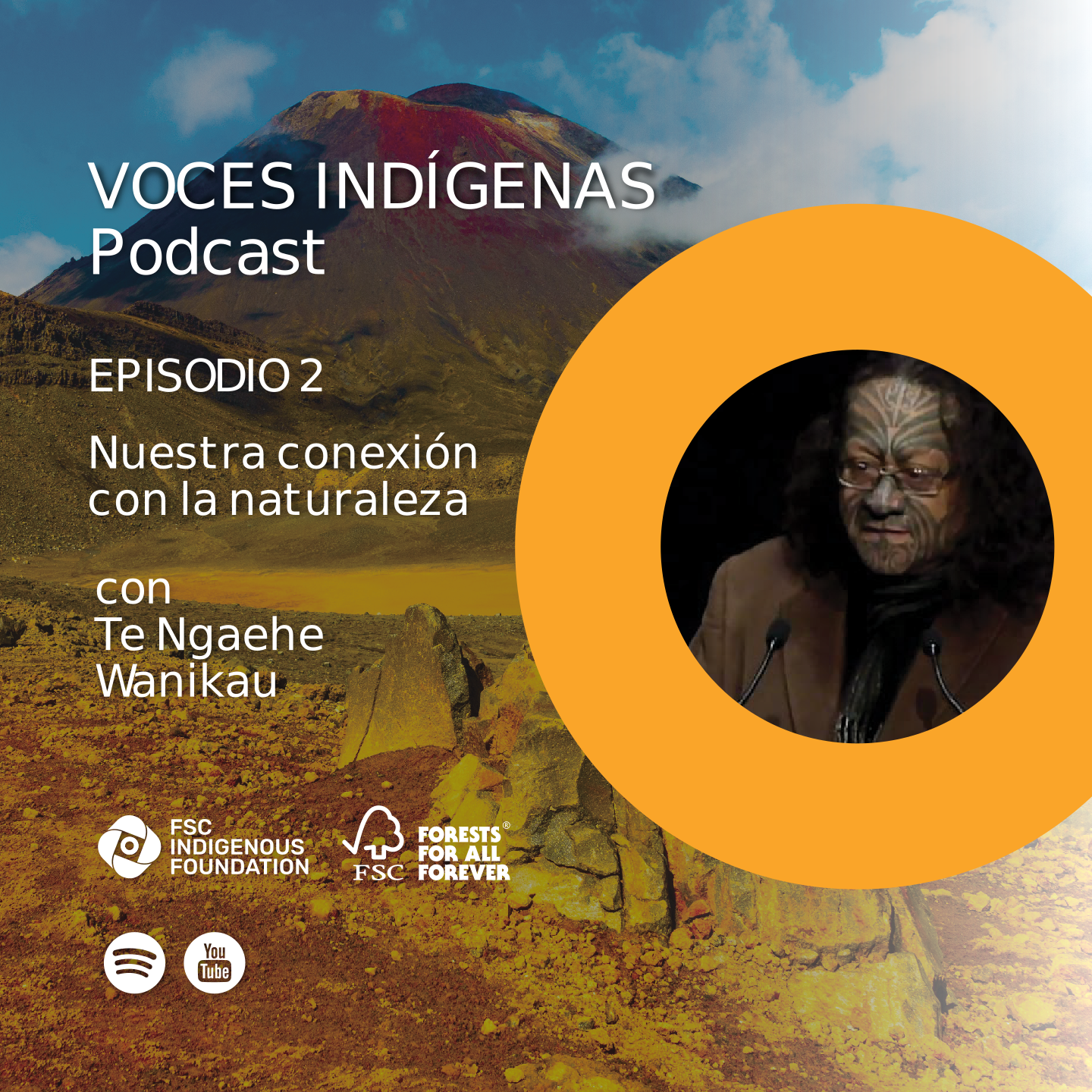 arte promocional podcast voces indígenas episodio 2 Te Ngaehe Wanikau
